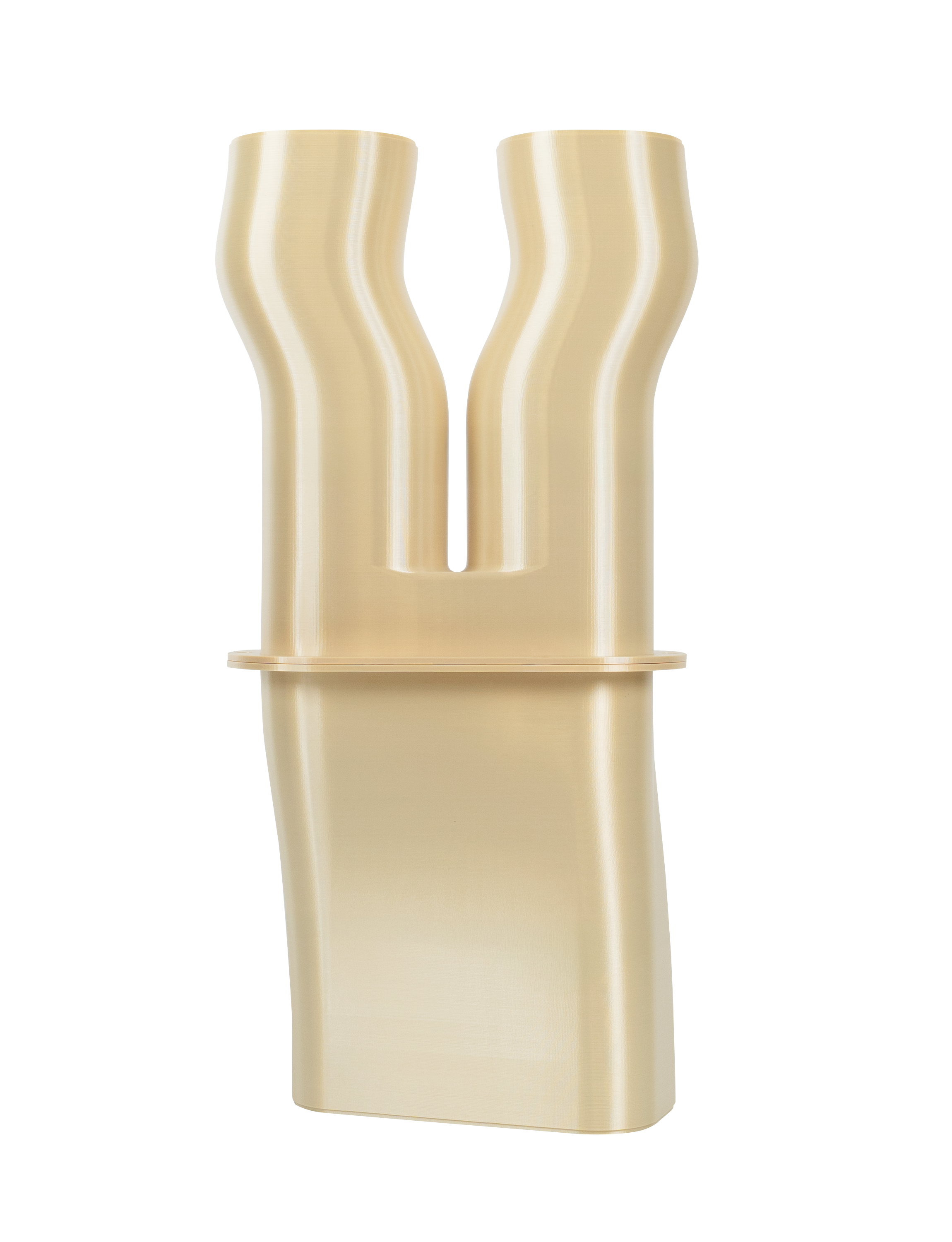 Luftversorgungskanal für die Luftfahrt, gefertigt im industriellen 3D-Druck aus ULTEM™ 9085 – leicht, flammhemmend und für anspruchsvolle Hochtemperatur-Anwendungen geeignet.